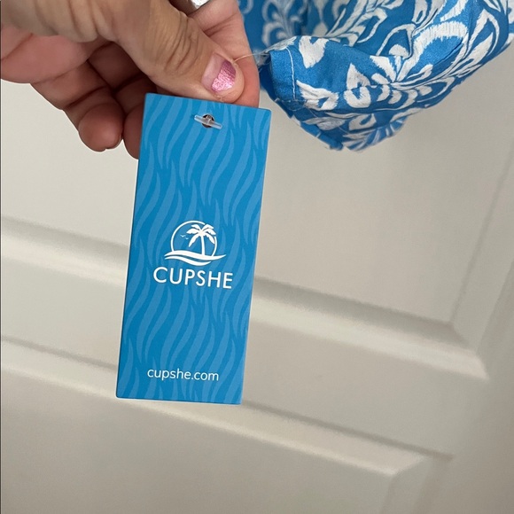 Cupshe Floral Square Neck Tie Shoulder Mini Dres - Picture 6 of 8